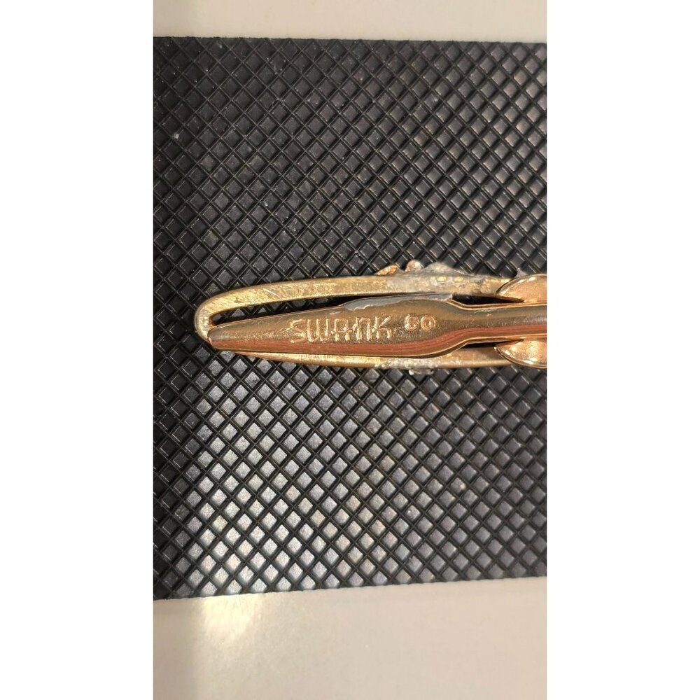 Vintage Swank Gold Tone Caduceus Tie Clip With Medical Symbol Design - Picture 6 of 8